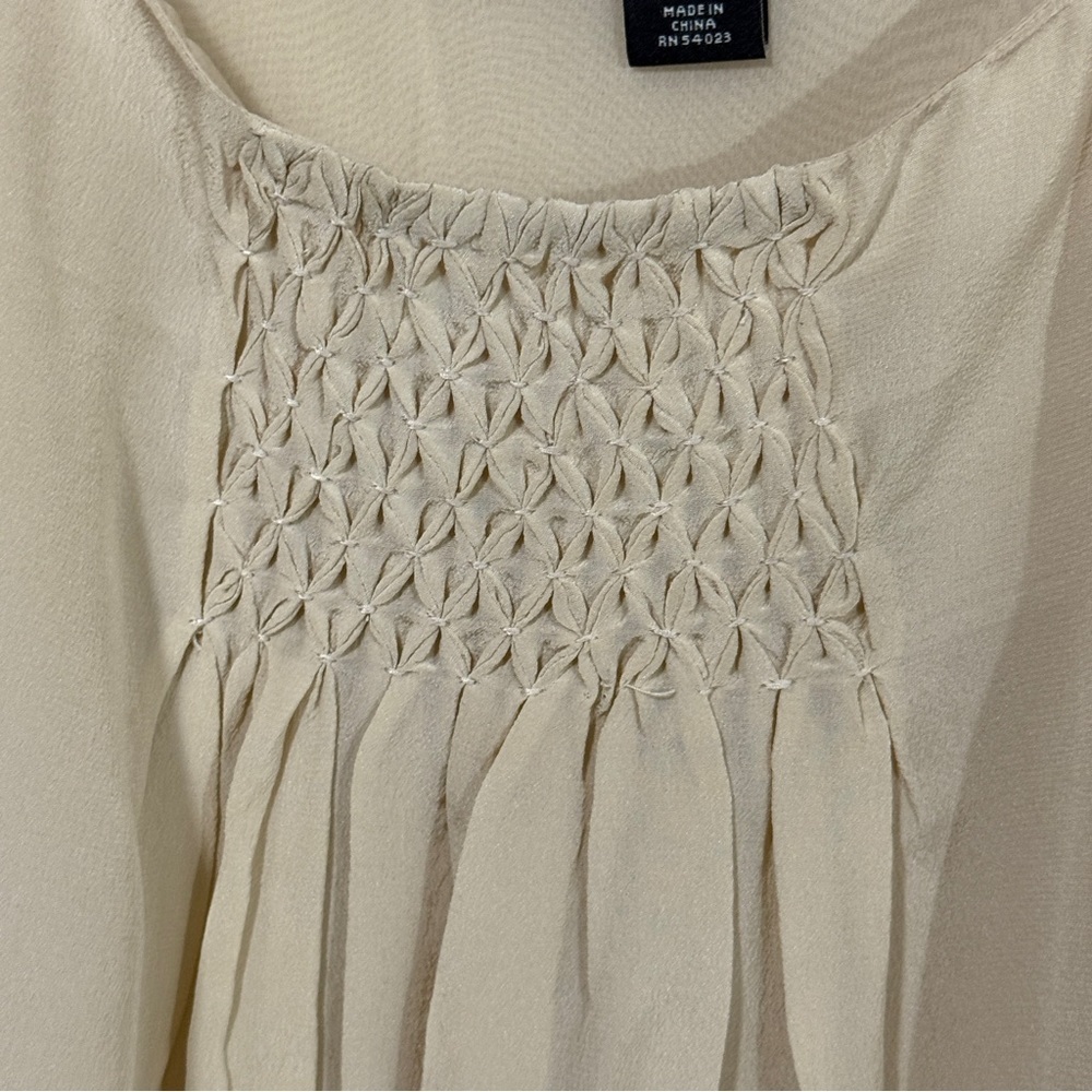 GAP Silk Smocked Festival Tank Top Medium - Picture 3 of 11